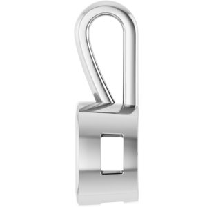 18K Palladium White Gold 8x8 mm Cushion Charm/Pendant Mounting – image 6