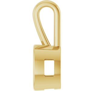 10K Yellow Gold 8x8 mm Cushion Charm/Pendant Mounting – image 6