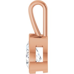 10K Rose Gold 10x7 mm Pear Charm/Pendant Mounting – image 5
