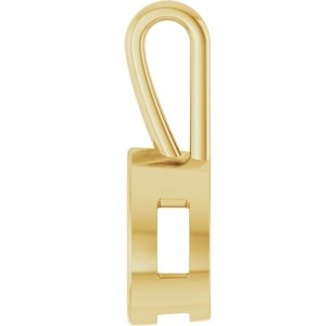 18K Yellow Gold 10x7 mm Pear Charm/Pendant Mounting – image 6