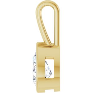14K Yellow Gold 10x7 mm Pear Charm/Pendant Mounting – image 5