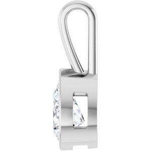 10K White Gold 10x7 mm Pear Charm/Pendant Mounting – image 5