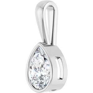 Platinum 10x7 mm Pear Charm/Pendant Mounting – image 3