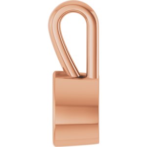 14K Rose Gold 5x3 mm Pear Charm/Pendant Mounting – image 6