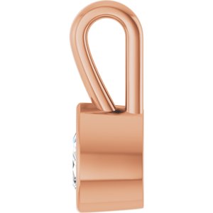 14K Rose Gold 5x3 mm Pear Charm/Pendant Mounting – image 5