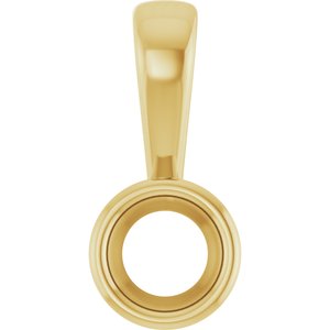 14K Yellow Gold 4.1 mm Round Charm/Pendant Mounting – image 2