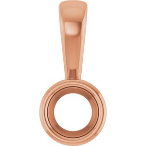 10K Rose Gold 4.1 mm Round Charm/Pendant Mounting – image 2