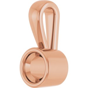 10K Rose Gold 4.1 mm Round Charm/Pendant Mounting – image 4