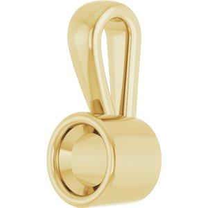 18K Yellow Gold 4.1 mm Round Charm/Pendant Mounting – image 4