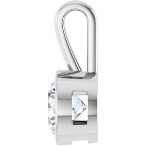 18K Palladium White Gold 9.4 mm Round Charm/Pendant Mounting – image 5
