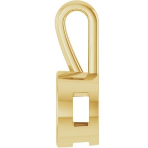 18K Yellow Gold 9.4 mm Round Charm/Pendant Mounting – image 6