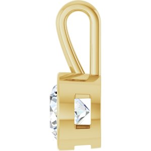 18K Yellow Gold 9.4 mm Round Charm/Pendant Mounting – image 5
