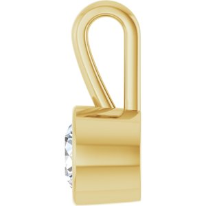 14K Yellow Gold 6 mm Round Charm/Pendant Mounting – image 5