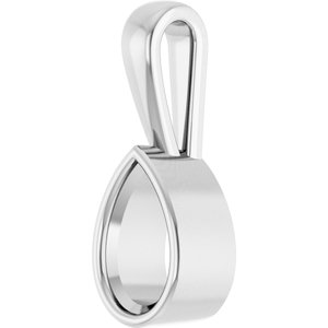 10K White Gold 9x5.5 mm Pear Charm/Pendant Mounting – image 4