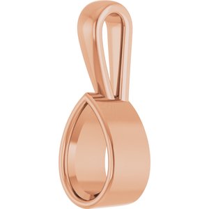14K Rose Gold 9x5.5 mm Pear Charm/Pendant Mounting – image 4
