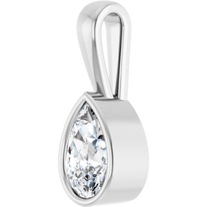 Sterling Silver 9x5.5 mm Pear Charm/Pendant Mounting – image 3