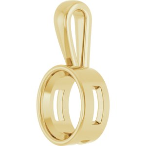 14K Yellow Gold 10x8 mm Oval Charm/Pendant Mounting – image 4