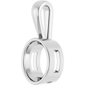 10K White Gold 10x8 mm Oval Charm/Pendant Mounting – image 4