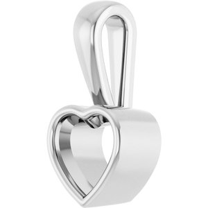 Continuum Sterling Silver 6.5x6.5 mm Heart Charm/Pendant Mounting – image 4