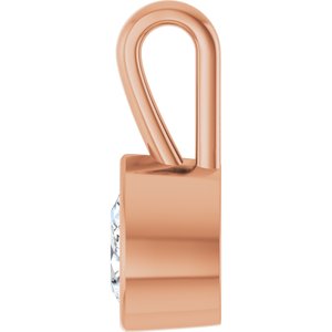10K Rose Gold 6.5x4.5 mm Pear Charm/Pendant Mounting – image 5