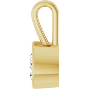 14K Yellow Gold 6.5x4.5 mm Pear Charm/Pendant Mounting – image 5