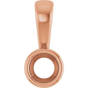 10K Rose Gold 3.4 mm Round Charm/Pendant Mounting – image 2