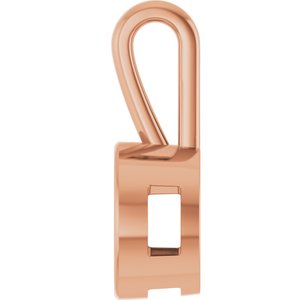 14K Rose Gold 10 mm Round Charm/Pendant Mounting – image 6