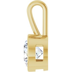 10K Yellow Gold 10 mm Round Charm/Pendant Mounting – image 5