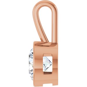 14K Rose Gold 10 mm Round Charm/Pendant Mounting – image 5