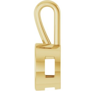 10K Yellow Gold 10 mm Round Charm/Pendant Mounting – image 6