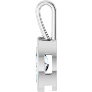 18K Palladium White Gold 14x7 mm Marquise Charm/Pendant Mounting – image 5