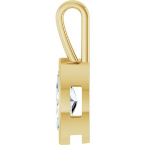 18K Yellow Gold 14x7 mm Marquise Charm/Pendant Mounting – image 5