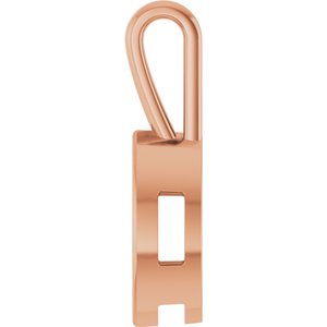18K Rose Gold 14x7 mm Marquise Charm/Pendant Mounting – image 6