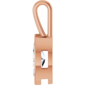 18K Rose Gold 14x7 mm Marquise Charm/Pendant Mounting – image 5