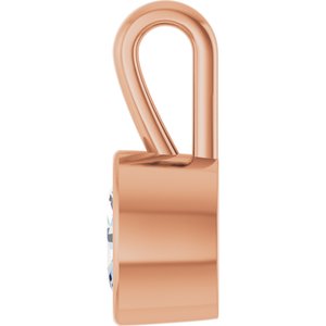 10K Rose Gold 6x4 mm Oval Charm/Pendant Mounting – image 5