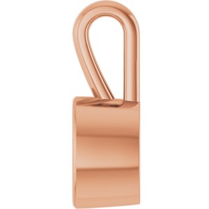 18K Rose Gold 6x4 mm Oval Charm/Pendant Mounting – image 6