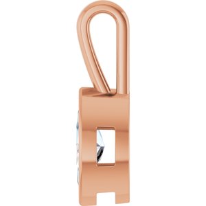 14K Rose Gold 10x5 mm Marquise Charm/Pendant Mounting – image 5