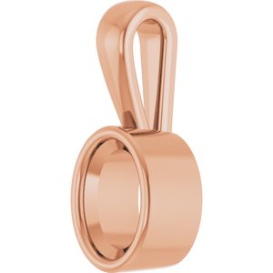 10K Rose Gold 6.5x4.5 mm Oval Charm/Pendant Mounting – image 4