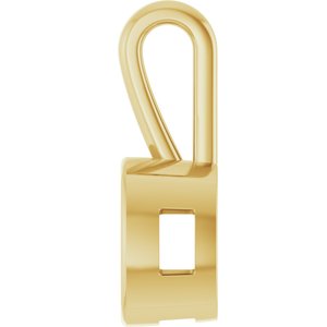 14K Yellow Gold 9x9 mm Cushion Charm/Pendant Mounting – image 6
