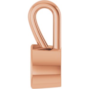14K Rose Gold 4x3 mm Pear Charm/Pendant Mounting – image 6