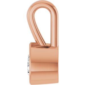 14K Rose Gold 4x3 mm Pear Charm/Pendant Mounting – image 5