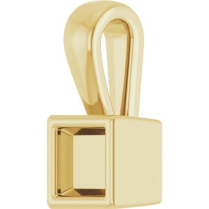 10K Yellow Gold 3.25x3.25 mm Square Charm/Pendant Mounting – image 4