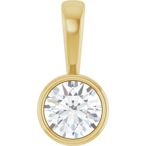 10K Yellow Gold 6.5 mm Round Charm/Pendant Mounting