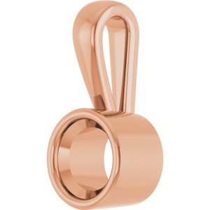 10K Rose Gold 5.8 mm Round Charm/Pendant Mounting – image 4