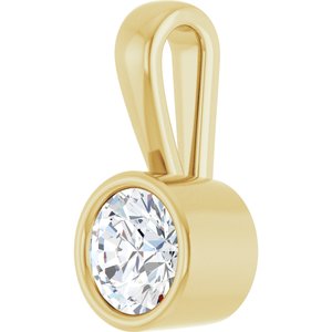 14K Yellow Gold 5.8 mm Round Charm/Pendant Mounting – image 3