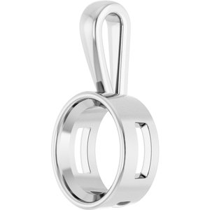 18K X1 White Gold 13x11 mm Oval Charm/Pendant Mounting – image 4