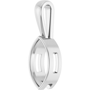 18K White Gold 14x7 mm Marquise Charm/Pendant Mounting – image 4