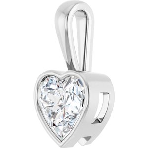 Platinum 10x10 mm Heart Charm/Pendant Mounting – image 3