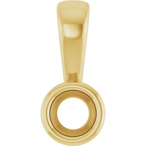 14K Yellow Gold 3 mm Round Charm/Pendant Mounting – image 2
