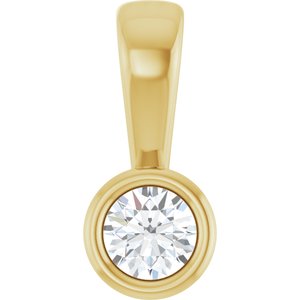 14K Yellow Gold 3 mm Round Charm/Pendant Mounting